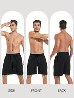 Men's Athletic Shorts 5-Pack – Quick-Dry Gym Workout & Basketball Shorts with Stretch Waistband & Side Zip Pocket, Lightweight Activewear for Running, Hiking & Casual Wear
