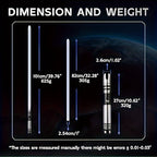 Pixel Lightsaber 115PRO Neopixel Saber with 34 Sound Fonts RGB Light Effects Motion Control Metal Hilt 3000mAh Battery Dueling Saber for Adults Halloween Cosplay Gift