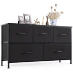 Drawer Cabinet with Metal Frame & Hardwood Top – Home Office Storage Organizer, 2 to 10 Drawers, Assembly Required – White, Grey, Black, Rustic Brown – Bedroom, Living Room & Office Filing Cabinet
