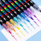 Acrylic Paint Markers Brush Tip Waterproof Quick-Drying Paint Pens for Rock Painting Wood Canvas Glass Ceramic Metal 12 to 168 Colors Art Craft Supplies Gift