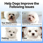 Pet Whitening Shampoo for White Fur Dogs & Cats - Professional Brightening Coat Cleanser to Remove Yellow Stains & Odor, Natural Mild Formula Safe for Sensitive Skin, Puppies & Kittens, 80g Grooming Shampoo