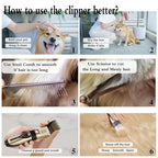 USB Rechargeable Wireless Pet Hair Trimmer for Dogs and Cats - Cordless Grooming Scissors with Lithium Battery 36V Low Voltage Safe, Professional Home and Salon Use Pet Clipper