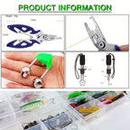 346pcs Fishing Lures Kit with Tackle Box – Crankbaits, Minnow, Spinnerbaits, Soft Baits, Jigs, Hooks, Weights & Sinkers for Freshwater Saltwater Fishing, Complete Tackle Set Gift for Men