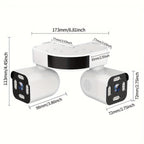 Dual Lens PTZ Security Camera Outdoor WiFi – 360° Pan Tilt Zoom 5MP, 10x Electric Zoom, Motion Detection, Two-Way Audio, Siren Alarm, Color Night Vision, App Control, Home Surveillance Camera