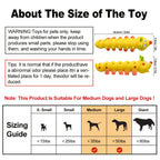 Latex Squeaky Dog Chew Toy for Medium Breed Dogs – Teeth Cleaning Squeaky Sound Pet Toy – Durable Non-Toxic Latex Dog Toy for Biting, Play & Dental Health, No Battery Required