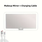 Rechargeable Ultra-Thin LED Car Visor Vanity Mirror 3 Light Modes Lighted Makeup Mirror for Car Truck SUV Low Voltage Sun Visor Mirror Gift for Women White