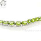 CZ Tennis Bracelet 925 Sterling Silver for Women – Cubic Zirconia Inlay in Green, Blue, Red, Yellow & White – Elegant Stackable Bracelet for Daily Wear, Party, Wedding, Valentine's Day & Birthday Gift