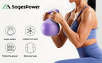 SOGES PVC Soft Kettlebell with Wide Non-Slip Handle – Iron Sand Filled Strength Training Kettlebell 10 to 30 lbs, Safe for Home Gym, Floor & Kids, Ideal for Women & Beginners, Swings Squats HIIT CrossFit