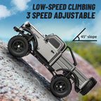 High-Torque RC Pickup Truck Crawler - Carbon Brushed Motor, Ultra-Low Center Chassis, Lightweight Vacuum Shell & Wide-Traction Axle | All-Terrain Rock Climbing RC Car for Adults & Kids | Off-Road Hobby Gift