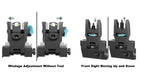 45 Degree Offset Flip Up Iron Sights for AR15 – Fiber Optic Red Green Dots, Tool-Free Adjustable, 20mm Rail Mount, Rapid Transition Backup Canted Sights for Rifle Shooting Outdoors