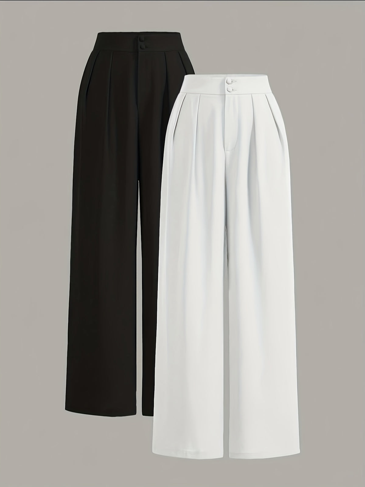 High-Waisted Wide-Leg Pants Two-Piece Set for Women – Trendy Matching Outfit, Casual & Chic Loungewear Coord Set