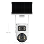 4G LTE Solar Security Camera Outdoor 8MP – 360° Pan Tilt Dual Lens, IP65 Weatherproof, PIR Motion Detection, Color Night Vision, Two-Way Audio & App Control, US Networks Only, No WiFi Required