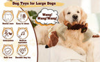 Large Squeaky Crinkle Dog Toy – Extendable 15.7" to 19.7" Plush Pull & Tug Bite Toy with Crinkled Paper Filling for Small Medium Large Dogs, Interactive Fetch & Chew Toy, No Battery Needed