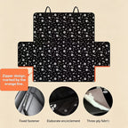 Pet Car Seat Back Protector Mat - Thickened Waterproof Dog Car Seat Cover for Back Seat, Scratch-Proof Kick Mat for Dogs & Cats, Pink Paw Print Car Accessory for Dog Owners