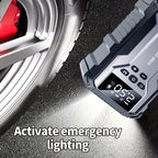 Portable Car Jump Starter Kit Multi-Function 12V Battery Booster with LED Flashlight SOS Rescue Light Air Pump for Cars Trucks Emergency Power Accessory