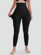 Butt Lifting Capri Leggings for Women – High Waist Tummy Control Yoga Pants, Squat Proof Stretchy Shaping Workout Capri, Apricot & Black