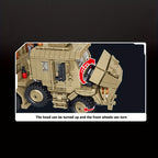 3482 Piece Military Tank Hauling Heavy Vehicle MOC Building Block Set - Armored Transport Truck Model Kit for Adults, Military Enthusiast Gift, Collection Display, Compatible Bricks