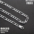 925 Sterling Silver Figaro Chain Necklace – 6mm Wide, 18 to 24 Inch, Unisex Men & Women, Includes Gift Box – Classic Silver Chain for Everyday Wear & Gifting
