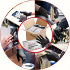 Black Nitrile Disposable Gloves 200 Count – 6 Mil Thick, Latex-Free, Powder-Free, Chemical Resistant, Flexible Form-Fitting, S/M/L/XL for Mechanic, Maintenance, Cleaning, Food Service & Medical Use
