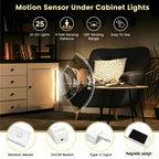 Motion Sensor LED Cabinet Light USB Rechargeable – Smart Wireless Under Cabinet Lighting, 3-Speed Dimming, Night Light for Kitchen, Bedroom, Closet, Stairs, Hallway – 6 Pack or 3 Pack
