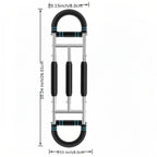 Adjustable Spring Exercise Bar 3-Speed Resistance Arm Trainer for Forearm Triceps Chest Strength, Detachable Portable Home Gym Fitness Equipment, Upper Body Muscle Builder - Black Mini, Red 3-Tube, Blue Reinforced