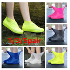 Reusable Latex Rain Boot Shoe Covers Waterproof Overshoes for Men Women & Kids – 5 Pairs Mixed Colors, One Size Fits All (EU 34-45), Durable Non-Slip Rain Protection for Outdoor Use