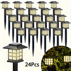 Solar Outdoor Lights LED Garden Path Lights IP44 Waterproof Landscape Lighting for Sidewalk Driveway Lawn Yard Courtyard – Warm White, Pack of 6, 12 or 24 – Christmas & Holiday Decor