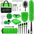 Car Cleaning Kit 17-35 Piece – Portable Vacuum Cleaner, Windshield Cleaning Tool, Drill Brush Set & Interior Brush Set for Full Car Detailing, Holiday Gift for Family & Friends