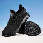 Men's Thick-Soled Non-Slip Sneakers – Lightweight Lace-Up Casual Walking Shoes for Hiking, Outdoor & Daily Wear, Comfortable Low-Top Athletic Sneakers for Men, Spring Autumn Trail Running Shoes