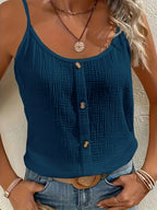 Textured Easy Cami Top for Women – Lightweight Sleeveless Tank Top Summer Casual Spaghetti Strap Camisole