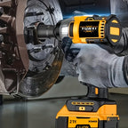 21V Brushless Cordless Impact Wrench & Drill Set – 4000mAh Li-ion Battery, Toolbox, Charger & Socket Accessories for Automotive, Home & Industrial Use