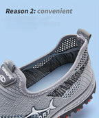 Men's Breathable Mesh Slip-On Sneakers – Lightweight Low-Top Casual Athletic Shoes with Rubber Sole, Round Toe, Monochrome Fabric Upper, Easy Wear Loafer-Style Footwear for Walking, Gym & Everyday Comfort, Spring & Summer