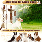 Large Squeaky Crinkle Dog Toy – Extendable 15.7" to 19.7" Plush Pull & Tug Bite Toy with Crinkled Paper Filling for Small Medium Large Dogs, Interactive Fetch & Chew Toy, No Battery Needed