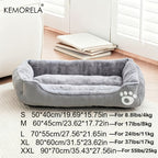 Large Rectangular Dog Bed with Paw Print Design for Small to Medium Dogs – Warm Soft Polyester Pet Bedding, Durable All-Season Dog Mat, Stylish Indoor Dog Bed