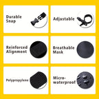 Dog Muzzle 7Pcs Adjustable Set - Breathable Mesh Anti-Bite Anti-Bark Face Cover for Small Medium Large Dogs, Front Opening Easy Chewing Water Friendly Design