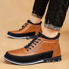 Men's High Top Business Casual Dress Shoes – Lace-Up Formal Oxford Sneakers for Office & Suit, 13 Colors, US Sizes 6.5–13.5