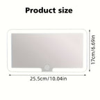 Rechargeable Ultra-Thin LED Car Visor Vanity Mirror 3 Light Modes Lighted Makeup Mirror for Car Truck SUV Low Voltage Sun Visor Mirror Gift for Women White
