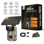 4G LTE Solar Trail Camera 1920P HD – Cellular Wildlife Camera with PIR Motion Sensor, Infrared Night Vision, Two-Way Voice, Remote Access, No WiFi Required, IP65 Waterproof, Solar Powered