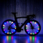 LED Bike Wheel Lights 2-Pack - Ultra Bright Bicycle Spoke Lights Safety Warning Tire Strip Light for Night Cycling, Multicolor Decoration Bike Accessories