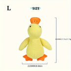 Large Plush Duck Dog Toy with Squeaker – Bite-Resistant Soft Chew Toy for Puppies & Large Breed Dogs, Durable Interactive Teething Toy for Golden Retrievers, Corgis & All Breeds