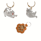 Pet Hair Keepsake Charms 3 Pack - Pet Fur Storage Souvenir Pendants for Bags Keychains & Phone, Memorial Accessories to Commemorate Your Beloved Cat or Dog, Unique Pet Loss Sympathy Gift