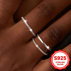 3-Piece 925 Sterling Silver Stackable Rings for Women – April Birthstone Cubic Zirconia, Elegant Lightweight 1g Each, Sizes 6-10, Daily & Party Wear Jewelry Gift Set