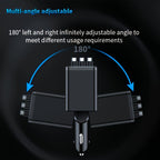 7-in-1 Car Charger with LED Color Light & 3 Retractable Cables – Fast Charging USB Hub, 180° Adjustable, Digital Display, Universal Fit for iPhone Android