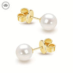 925 Sterling Silver Freshwater Pearl Stud Earrings for Women – 2 Pairs 7mm Hypoallergenic Classic Pearl Earrings, Elegant Jewelry Gift for Valentine’s Day Mother’s Day Birthday Anniversary