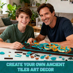 Dragon Wall Art Building Block Set 1574 Pieces LED Light Mythic Dragon Tile Frame Kit for Adults Teens Home Office Decor STEM Creative Gift Ages 14+