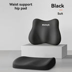 Memory Foam Seat Cushion & Lumbar Support Set – Ergonomic 2-Piece Comfort Pad for Office Chair, Car Seat & Wheelchair, Relieves Back Pain & Tailbone Pressure, Multiple Colors