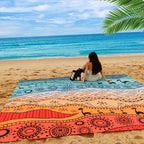 Sandproof Beach Blanket Oversized Up to 108x120 Inches – Quick Dry Lightweight Sand Free Mat for Beach Camping Picnic Travel, 8 Styles, Fits 2-10 Adults