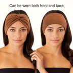 20 Pcs Wide Sports Headband Set for Women Elastic Absorbent Boho Solid Color Knit Yoga Headbands for Fitness Running Cycling Basketball Everyday Hair Accessories Bulk Gift Set