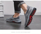 Men's Breathable Mesh Slip-On Sneakers – Lightweight Low-Top Casual Athletic Shoes with Rubber Sole, Round Toe, Monochrome Fabric Upper, Easy Wear Loafer-Style Footwear for Walking, Gym & Everyday Comfort, Spring & Summer