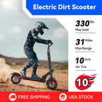 Electric Scooter for Adults 25 MPH 300 Lbs Capacity – 10 Inch Off-Road Foldable E-Scooter with 10AH/15AH Battery, 30-40 Miles Long Range, Heavy Duty Commuter & Trail Scooter for Men